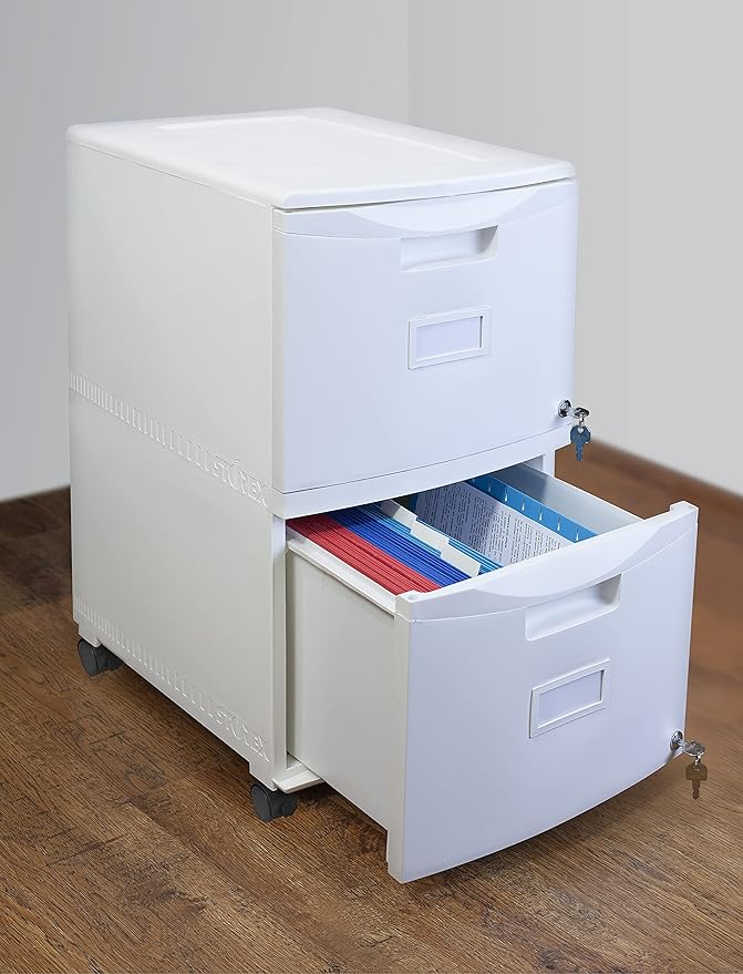 Storex 61316U01C File Cabinet, 1-Pack, White
