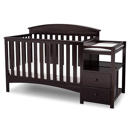 Delta Children Abby Convertible Crib and Changer, Dark Chocolate