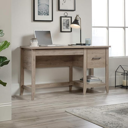 Sauder Summit Station Desk, L: 52.09" x W: 19.29" x H: 29.02", Laurel Oak finish