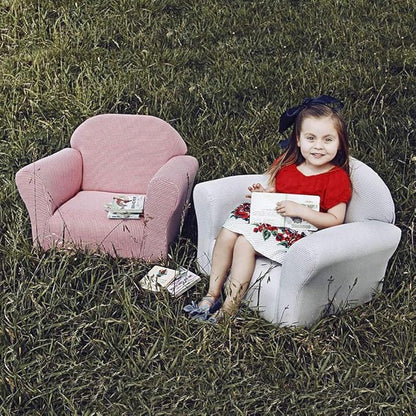 KEET Roundy Kid's Chair, Gingham Chair Only, Lavender