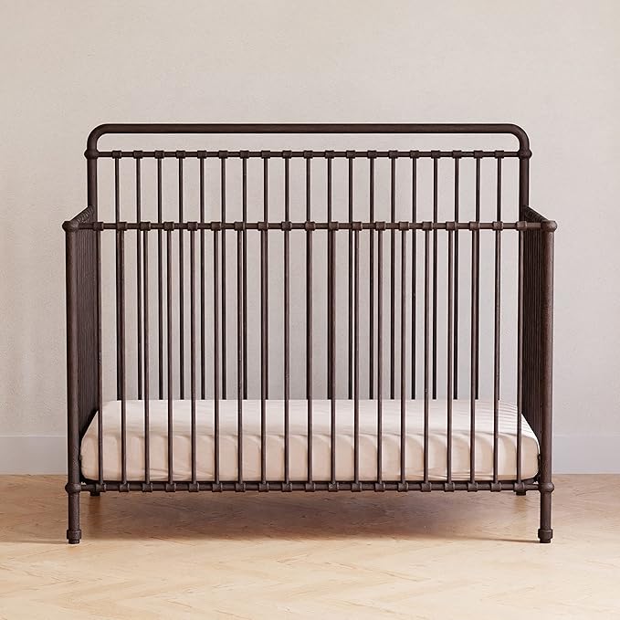Namesake Winston 4-in-1 Convertible Metal Crib in Vintage Iron, Greenguard Gold Certified