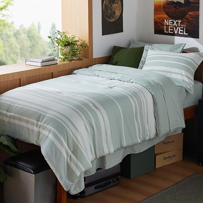 Bedsure Twin XL Comforter Set with Sheets - 5 Pieces Twin XL Bedding Sets, Twin XL Bed in a Bag with Comforter, Sheets, Pillowcase & Sham