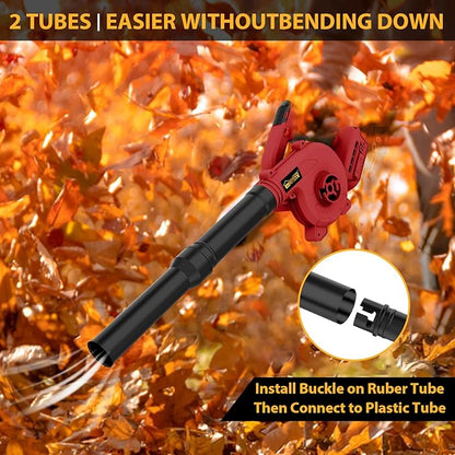 Cordless Leaf Blower for Milwaukee M18 Battery, 2-in-1 Handle Electric Blower + Vacuum Cleaner, 6 Variable Speed Up to 180MPH, Electric Jobsite Air Blower with Brushless Motor (Battery Not Included)