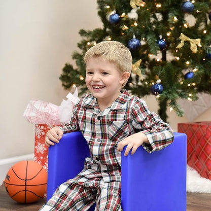 Children's Factory 3-in-1 Cube Chair for Kids, Flexible Seating Classroom Furniture, 1-Pack, Blue