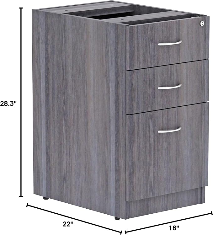 Lorell LLR69558 - Weathered Charcoal Laminate Desking Pedestal