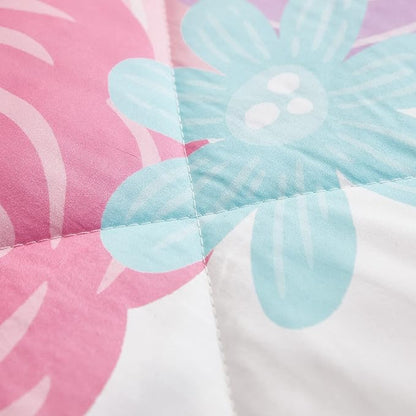 Full Size Comforter Set for Girls, 5-Piece Bed in a Bag, 3D Colorful Unicorn Bedding Comforter Sheet Set, Ultra Soft and Fluffy, Pink & Rainbow Color