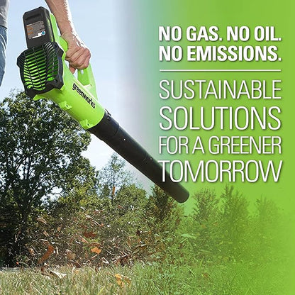 Greenworks 24V Axial Blower (100 MPH / 330 CFM), 2.0Ah Battery and Charger