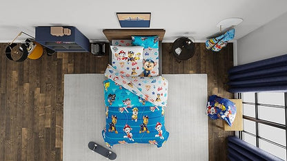 Paw Patrol Kids Bedding Super Soft Comforter and Sheet Set with Sham, 5 Piece Twin Size, (100% Officially Licensed Nickelodeon Product) By Franco