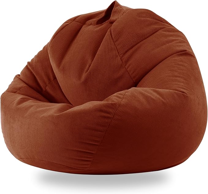 Stuffed Animal Storage Bean Bag Chair Cover (No Filler) Washable Ultra Soft Corduroy Bean Bag Cover for Organizing Plush Toys, Bean Bag for Adults