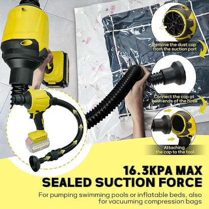 Cordless Dust Blower for Dewalt 20V Battery, Leaf Blower Brushless Handheld Inflator Cleaner Duster, for Cleaning,Inflating, Vacuum Compression