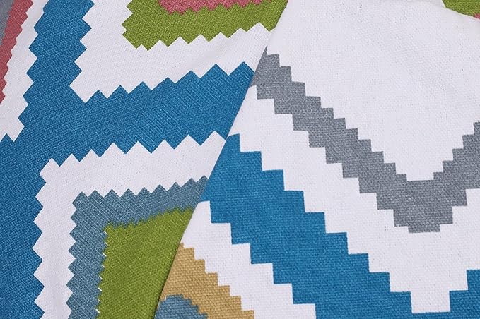 Colorful House Stuffed Animal Storage Bean Bag Chair Cover for Kids Stuffable Zipper Beanbag for Organizing Children Toys Large Canvas(38'',Square Pattern)