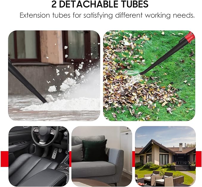 Cordless Leaf Blower, 20V Lightweight Electric Blower with Battery and Charger, Portable Handheld Power Leaf Blower with 2-Speed Control for Lawn Care