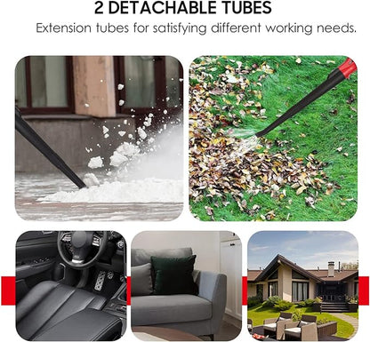 Cordless Leaf Blower, 20V Lightweight Electric Blower with Battery and Charger, Portable Handheld Power Leaf Blower with 2-Speed Control for Lawn Care