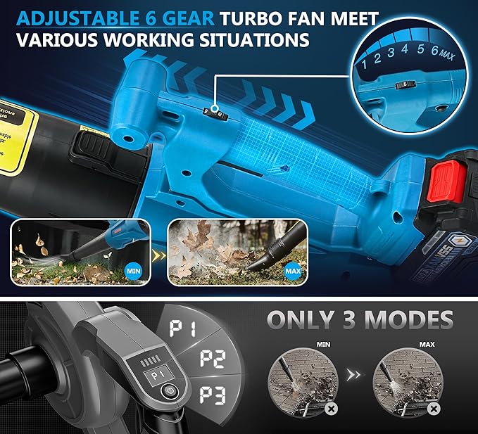 Cordless Leaf Blower with Battery and Charger,22V Lightweight and Efficient Battery Powered Blower,350CFM,120MPH Portable and Compact Yard Blower,Rechargeable Motor Versatile Electric Blower