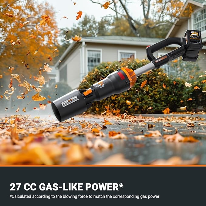 WORX Nitro 40V LEAFJET WG585 Leaf Blower Cordless with Battery & Charger, PowerShare, Blowers for Lawn Care Up to 165 MPH 620 CFM, Lightweight with High-Power Turbine Fan and Brushless Motor