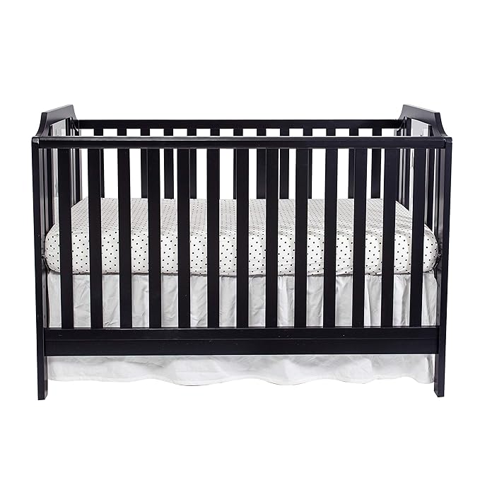 Suite Bebe Celeste 3 in 1 Convertible Island Crib Wood and Acrylic, Black