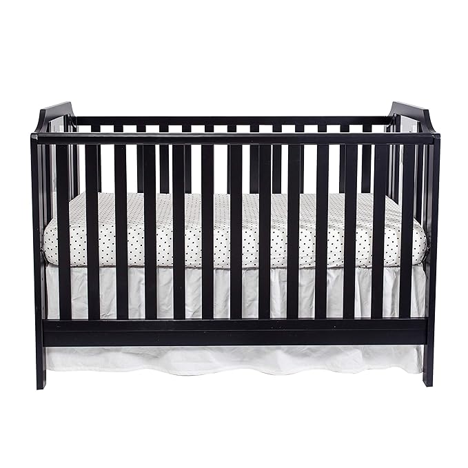 Suite Bebe Celeste 3 in 1 Convertible Island Crib Wood and Acrylic, Black