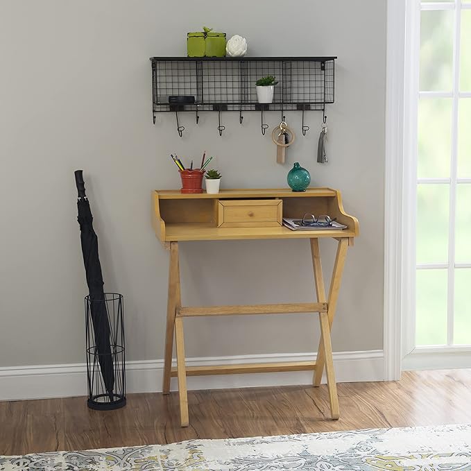 Linon Mable Folding Desk, Natural