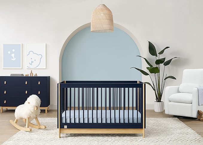 GAP babyGap Tate 4-in-1 Convertible Crib - Greenguard Gold Certified, Navy/Natural