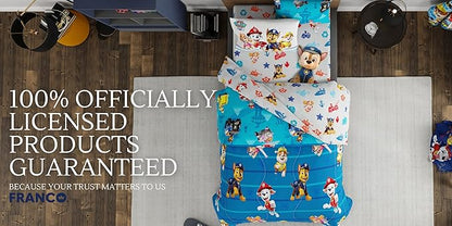 Paw Patrol Kids Bedding Super Soft Comforter and Sheet Set with Sham, 5 Piece Twin Size, (100% Officially Licensed Nickelodeon Product) By Franco