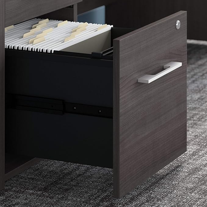 Bush Business Furniture Office 500 2 Drawer File Cabinet, 16W, Storm Gray