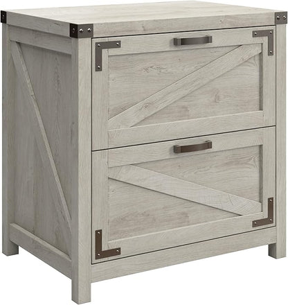 kathy ireland Home by Bush 2-Drawer Lateral File Cabinet, Letter/Legal, Cottage White, 29-Inch (CGF129CWH-03)