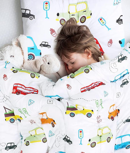 Utopia Bedding All Season Car Comforter Set with 2 Pillow Cases, 3 Piece Soft Brushed Microfiber Kids Bedding Set for Boys/Girls, Machine Washable (Twin, Pack of 6)