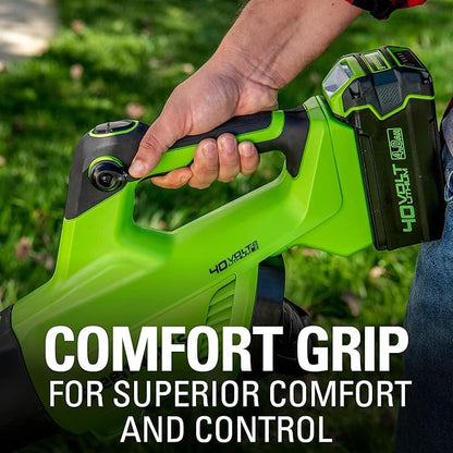 Greenworks 40V (130 MPH / 550 CFM / 75+ Compatible Tools) Cordless Brushless Axial Leaf Blower, Tool Only
