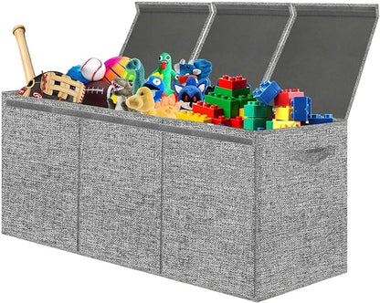 Extra Large 3 in 1 Storage Box, 150L, Grey, Polyester Blend, Waterproof, for Kids Room, Arts & Crafts, 39.4x14.0x16.0 inches