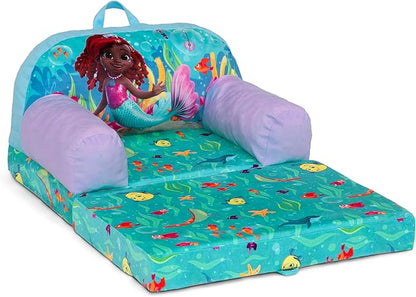 Delta Children Cozee Buddy Flip-Out Kids Chair, Disney Junior’s Ariel