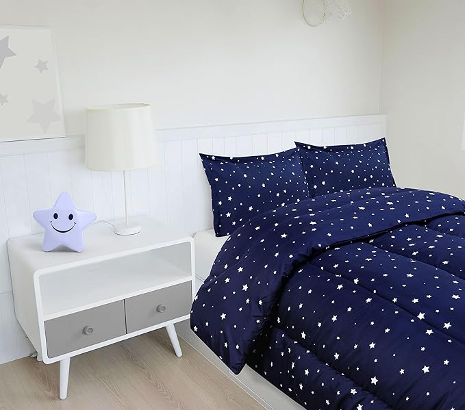 Utopia Bedding All Season Star Comforter Set with 2 Pillow Cases, 3 Piece Soft Brushed Microfiber Kids Bedding Set for Boys/Girls, Machine Washable (Twin)