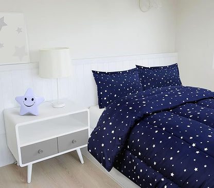Utopia Bedding All Season Star Comforter Set with 2 Pillow Cases, 3 Piece Soft Brushed Microfiber Kids Bedding Set for Boys/Girls, Machine Washable (Twin)