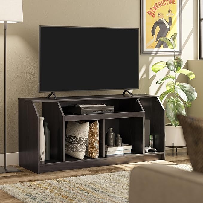 Ameriwood Home The Loft Stand for TVs up to 59”, Black Oak
