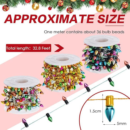 Tuanse 590 Inch Christmas Lights Miniature String Light Accessories Fake Light String Fairy Lights 3 Pieces Christmas Decoration for Xmas Furniture Accessories