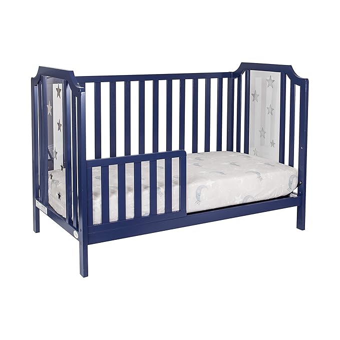 Suite Bebe Celeste 3 in 1 Convertible Island Crib Wood and Acrylic, Navy Blue