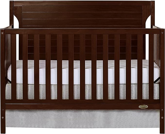 Cape Cod 5-in-1 Convertible Crib in Espresso, Greenguard Gold Certified, 55x30x44.5 Inch (Pack of 1)
