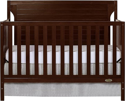 Cape Cod 5-in-1 Convertible Crib in Espresso, Greenguard Gold Certified, 55x30x44.5 Inch (Pack of 1)