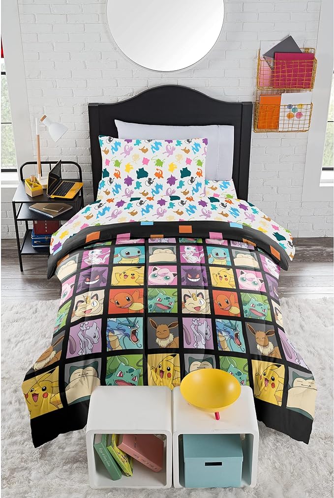 Pokémon, "Kanto Favorites" Twin Bed in a Bag Set, 64" x 86", Twin, Multi Color