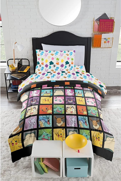 Pokémon, "Kanto Favorites" Twin Bed in a Bag Set, 64" x 86", Twin, Multi Color