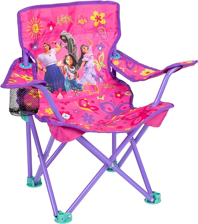 Disney's Encanto Kids Chair Foldable for Camping, Sports or Patio with Carry Bag, Toddlers 24M+
