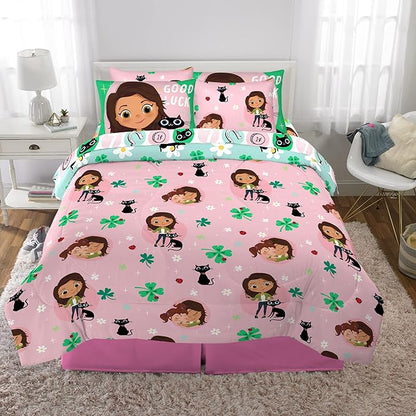Skydance Luck Kids Bedding Super Soft Comforter and Sheet Set with Sham, 7 Piece Full Size, By Franco
