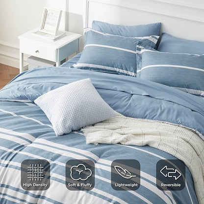 Bedsure Comforter Set Queen - Bed in a Bag Queen 7 Pieces, Bedding Sets Bed Set with Comforter, Sheets, Pillowcases & Shams