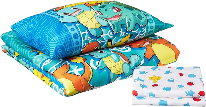 Northwest Pokemon Bed in a Bag Set, Twin, First Starters