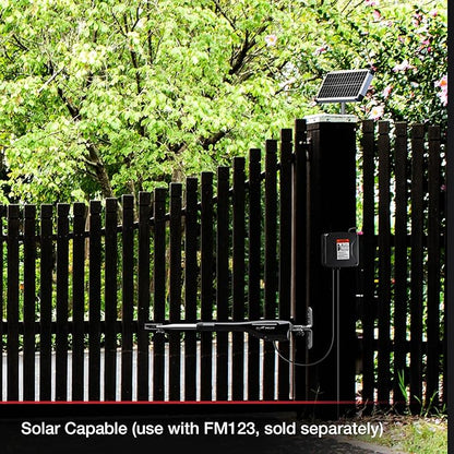 Mighty Mule Gate Opener, Solar and Smart Ready, Heavy Duty Automatic Gate Opener, Gates up to 18ft or 850lb Per Gate Leaf, Dual Gate Opener, MM572W