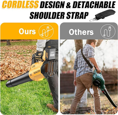 Leaf Blower Cordless Up to 620 CFM 180 MPH-40V Electric Cordless Leaf Blowers with 6.0 Ah Battery and Charger-Battery Powered Blowers for Lawn Care, Patio, Blowing Leaves