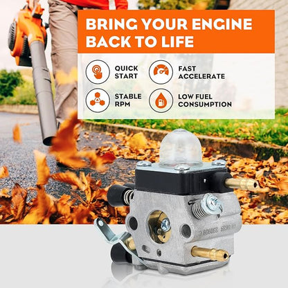 Hipa BG55 Carburetor for STHIL BG85 BG 55 BG65 SH85 SH55 SH85C BG55Z SH55C BG45 BG46 SH55Z SH85DZ SH85Z BG46DZ BG46Z BG65DZ BG65Z BG85DZ BG85Z Leaf Blower 4229 120 0606 C1Q-S68