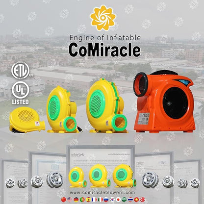 CoMiracle Air Blowers, 480 W Inflatable Bounce House Air Blower, Outdoor Inflatable Castle and Jump Slides Blower