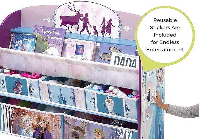 Delta Children Kids Convertible Activity Bench - Greenguard Gold Certified, Frozen II & Deluxe Toy and Book Organizer, Disney Frozen II
