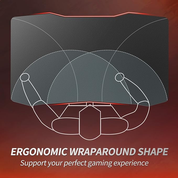 CubiCubi Simple Gaming Desk Z Shaped 47 inch Gamer Workstation, Home Computer Carbon Fiber Surface Gaming Desk PC Table with Headphone Hook