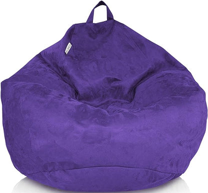 Bean Bag Chair Cover 3.5 ft (No Filler) | XL Stuffed Animal Storage | Double Stitched | Long Durable Zipper | Premium Microsuede…